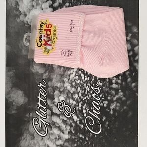 Country Kids Organics Pink Cuff Socks Size 4-7 Yrs